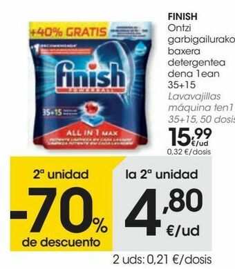Eroski Finish lavavajillas máquina ten1 oferta