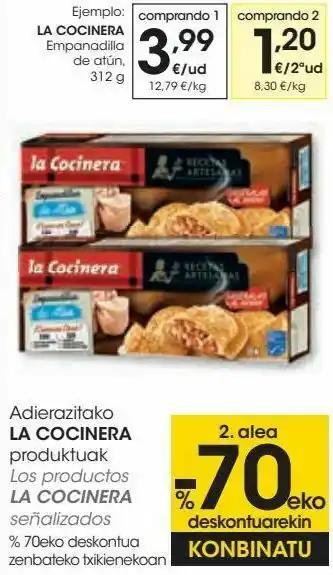 Eroski La cocinera empanadilla de atún oferta
