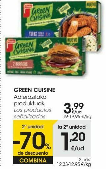 Eroski Green cuisine los productos señalizados oferta