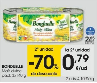 Eroski Bonduelle maíz dulce oferta