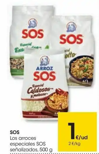 Eroski Sos los arroces especiales sos señalizados oferta