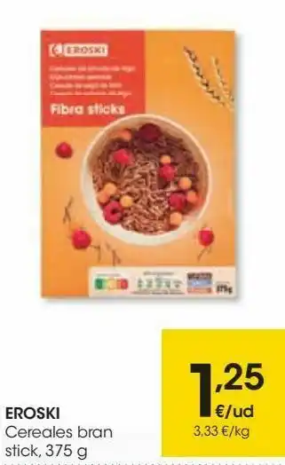 Eroski Eroski cereales bran stick oferta