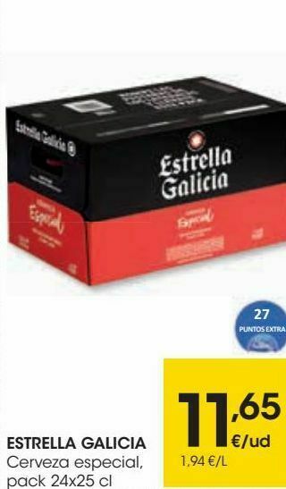 Eroski Estrella galicia cerveza especial oferta