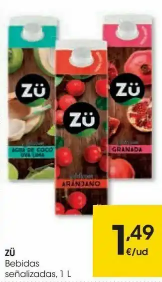 Eroski Zü bebidas señalizadas oferta