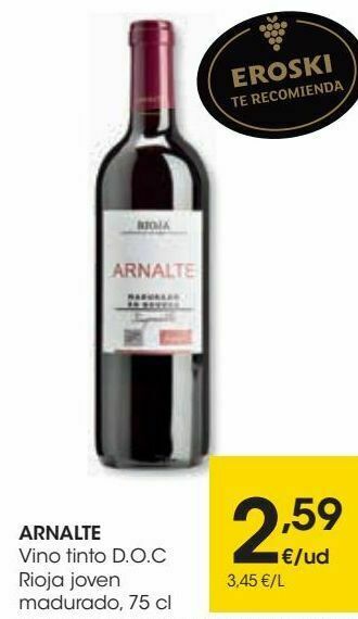 Eroski Arnalte vino tinto d.o.c rioja joven madurado oferta
