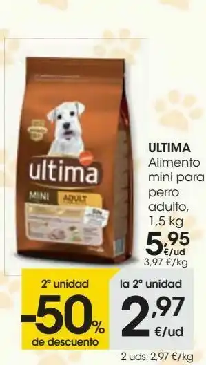Eroski Ultima alimento mini para perro adulto oferta