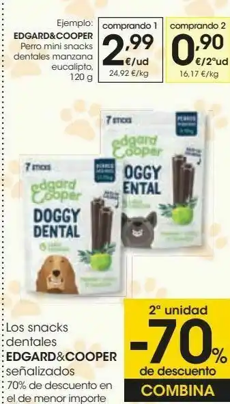 Eroski Los snacks dentales edgard&cooper oferta