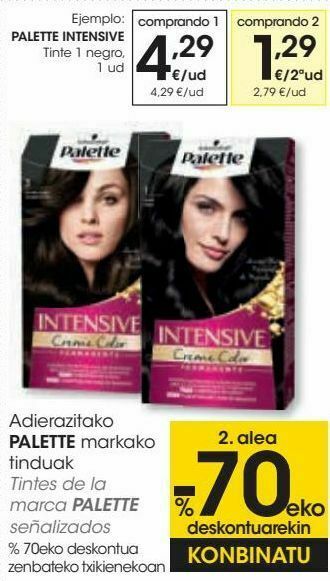 Eroski Tintes de la marca palette oferta