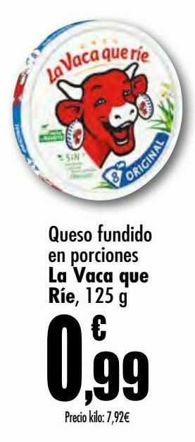 Unide Supermercados Queso fundido en porciones la vaca que ríe oferta