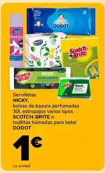Supeco Nicky/scotch-brite/dodot oferta