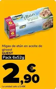 Supeco Guest - migas de atún en aceite de girasol oferta