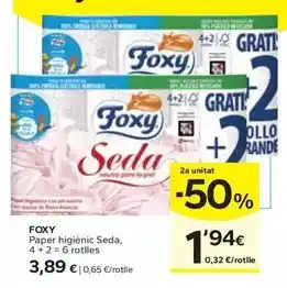 Caprabo Foxy - paper higienic seda oferta