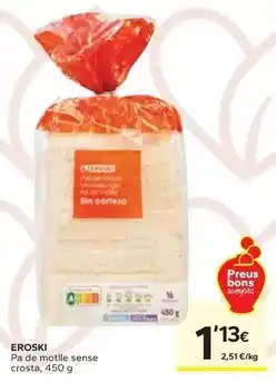 Caprabo Eroski - pa de motlle sense crosta oferta