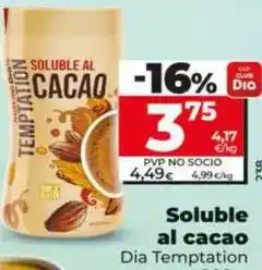 Dia Dia temptation - soluble al cacao oferta
