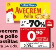 Dia Gallina blanca - caldo avecrem familiar de pollo en pastillas oferta