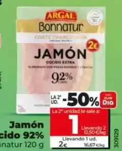 Dia Bonnatur - jamon cocido 92% oferta