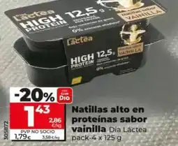 Dia Dia lactea - natillas alto en proteinas sabor vainilla oferta