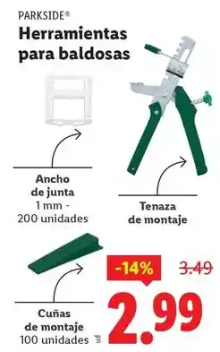 Ocine Parkside - herramientas para baldosas oferta