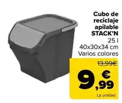 Carrefour Stack'in - cubo de reciclaje apilable oferta