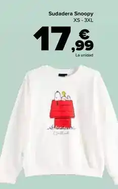 Carrefour Sudadera snoopy oferta