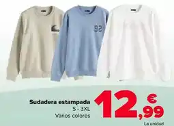 Carrefour Sudadera estampada oferta