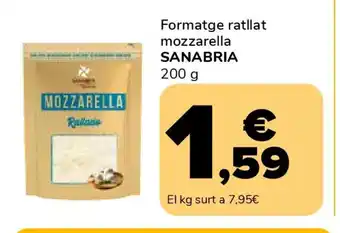SANABRIA Formatge ratllat mozzarella