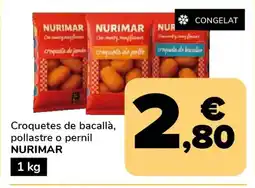 Supeco NURIMAR Croquetes de bacallà, pollastre o pernil oferta