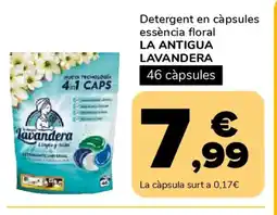 Supeco LA ANTIGUA LAVANDERA Detergent en càpsules oferta
