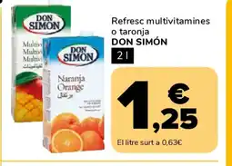 Supeco DON SIMÓN Refresc multivitamines o taronja oferta