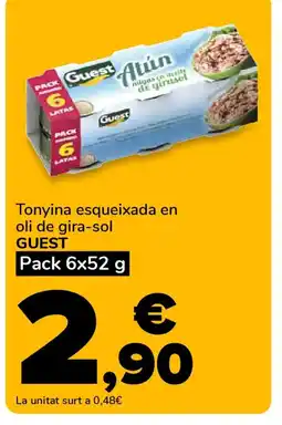 Supeco GUEST Tonyina esqueixada en oli de gira-sol oferta