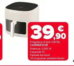 Supeco CARREFOUR Fregidora d'aire HAF6L oferta