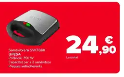 Supeco UFESA Sandvitxera SW7860 oferta