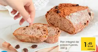 Eroski Pan integral de pasas-nueces oferta