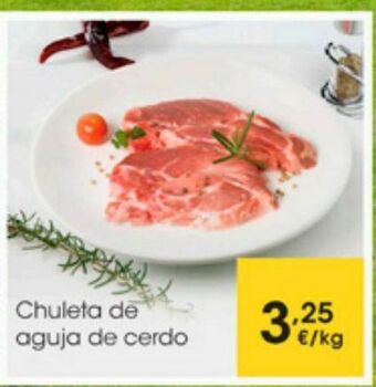 Eroski Chuleta de aguja de cerdo oferta
