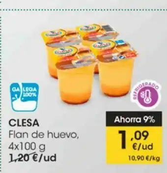 Eroski Flan de huevo clesa oferta