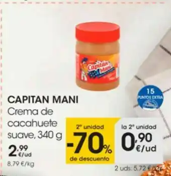 Eroski Crema de cacahuete capitan mani oferta