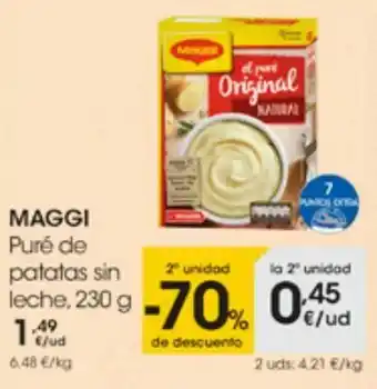 Eroski Puré de patatas sin leche maggi oferta