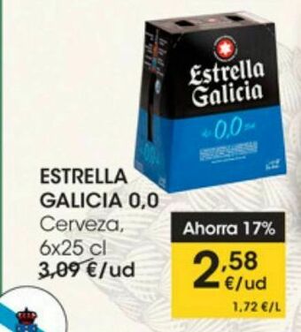 Eroski Cerveza estrella galicia 0,0 oferta