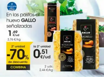 Eroski Eb las pastas al huevo gallo oferta