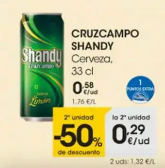 Eroski Cerveza cruzcampo shandy oferta