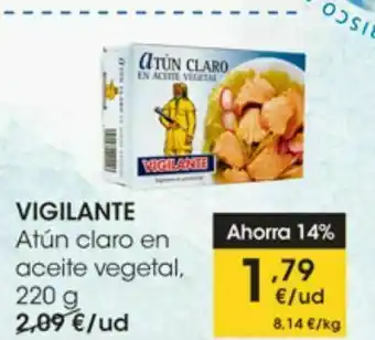Eroski Atún claro en aceite vegetal vigilante oferta