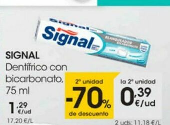 Eroski Dentífrico con bicarbonato signal oferta
