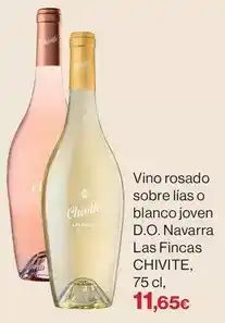 Hipercor Vino rosado sobre lis o blanco joven d.o. navarra las fincas oferta