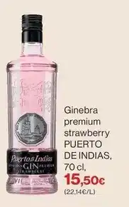 Hipercor Puerto de indias - ginebra premium strawberry oferta