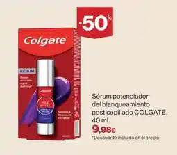 Hipercor Colgate - sérum potenciador del blanqueamiento post cepillado oferta