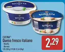 ALDI La cucina - queso fresco italiano oferta