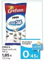 Caprabo Grefusa - pipes con sal oferta