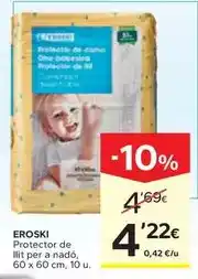 Caprabo Eroski - protector de llit per a nadó, 60 x 60 cm, 10 u oferta