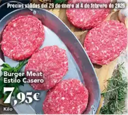 Gadis Burger Meat Estilo Casero oferta