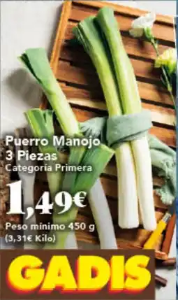 Gadis Puerro Manojo 3 Piezas oferta